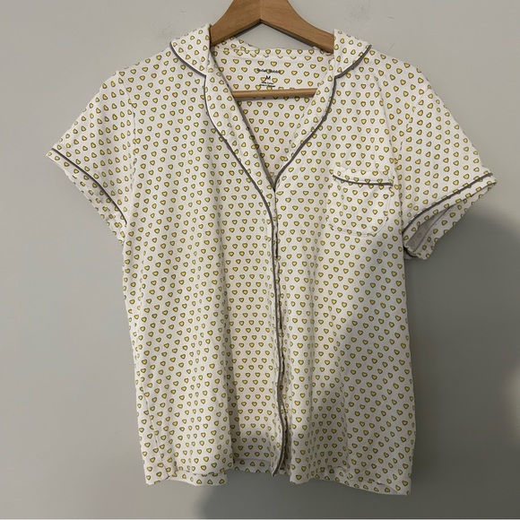 Roller Rabbit Other - Roller Rabbit Yellow Heart Printed Pajama Top